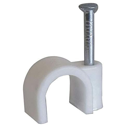 PVC White Cable Clip 8mm 25 Pcs  - Image 2