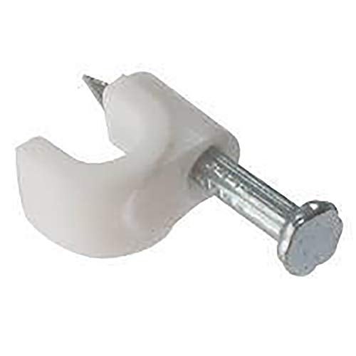 PVC White Cable Clip 8mm 25 Pcs  - Image 4