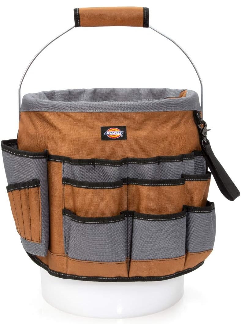 Dickies Dickies 35Pocket 5Gallon Bucket Organizer With Drill Holster Padded Handle and Tape Tether for Contractors and Painters  - Image 1