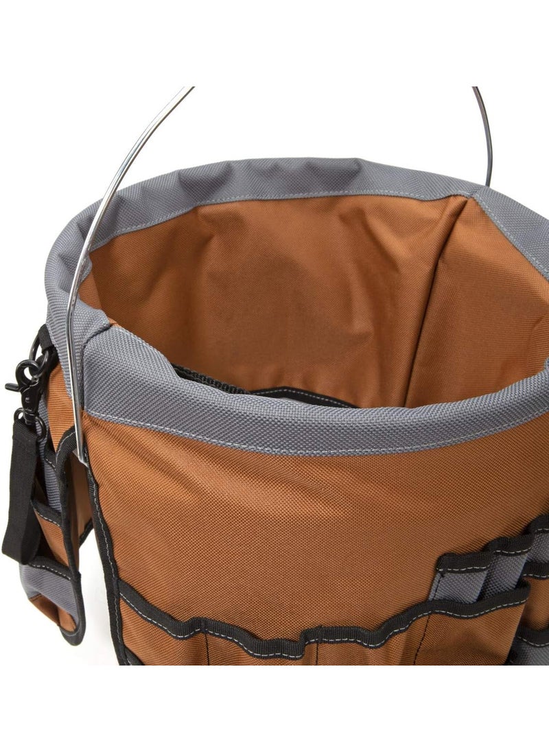 Dickies Dickies 35Pocket 5Gallon Bucket Organizer With Drill Holster Padded Handle and Tape Tether for Contractors and Painters  - Image 4