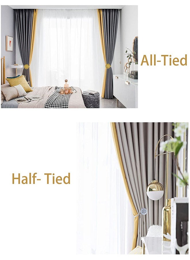 إم إكس إن قطعتان من مشابك الستائر المغناطيسية، ستائر زخرفية من الكريستال المغناطيسي، مشبك ستائر، سلك زنبركي مرن لتزيين المنزل والمكتب - Image 4