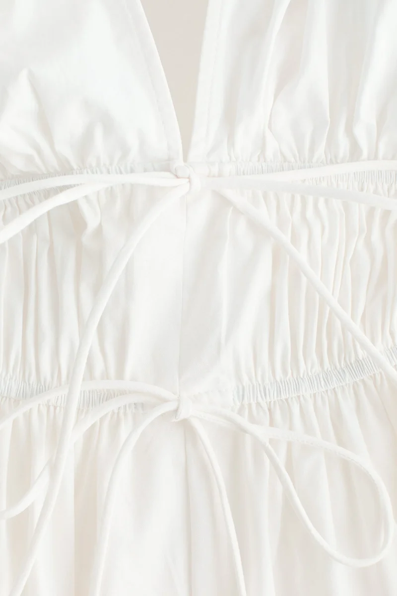 H&M Drawstring-detail halterneck dress