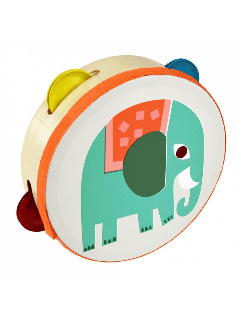 Rex London Tambourine | Wild Wonders – Colorful Animal-Themed Musical Instrument for Kids | Safe Wooden Tambourine with Metal Jingles | Fun Rhythm Toy for Toddlers & Preschoolers - Image 3