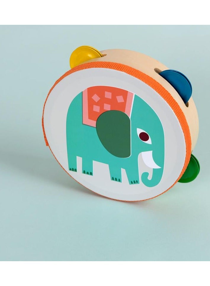 Rex London Tambourine | Wild Wonders – Colorful Animal-Themed Musical Instrument for Kids | Safe Wooden Tambourine with Metal Jingles | Fun Rhythm Toy for Toddlers & Preschoolers - Image 2