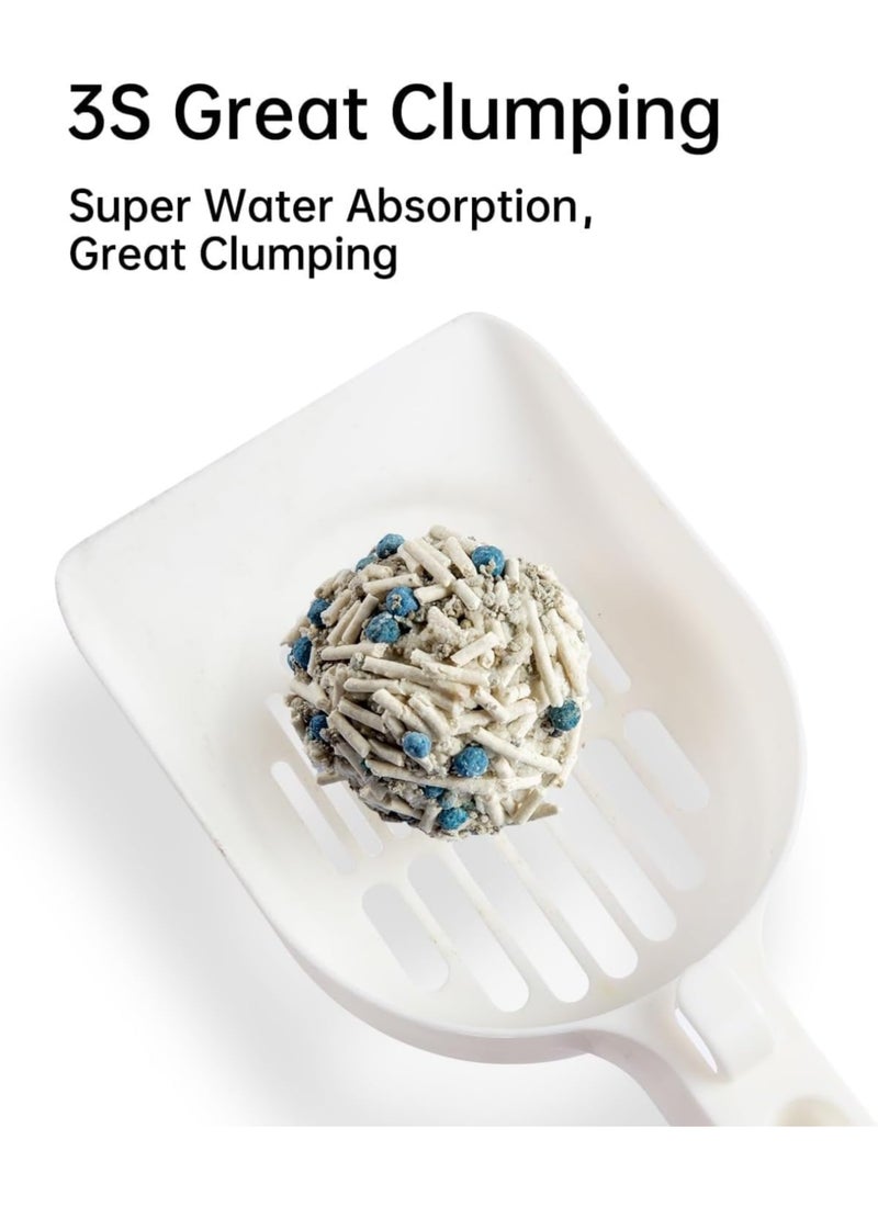 Mumoo Bear 4-in-1 Mixed Tofu Cat Litter with Bentonite, Scent Free and Rapid Clumping, Dust-Free and Low Tracking, Water Absorbent and Fast Drying, Water Flushable package may vary - Image 2