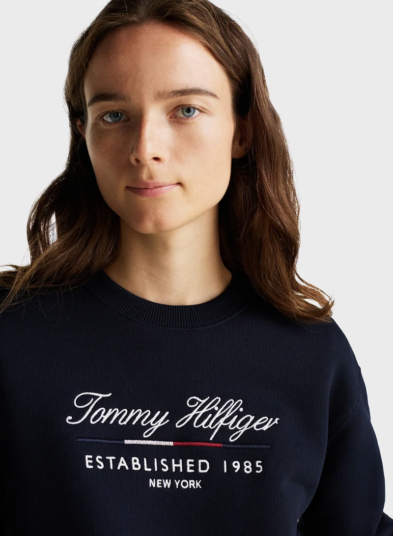 TOMMY HILFIGER Crew Neck Logo Sweatshirt