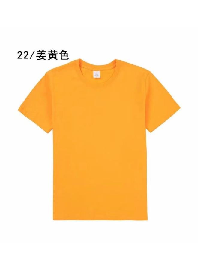 Song Feng Ya Heavy Pure Cotton Solid Color Short Sleeve Plus Size Loose Men's And Women's T-shirt Half Sleeve Round Collar Fashion Pullover Top 