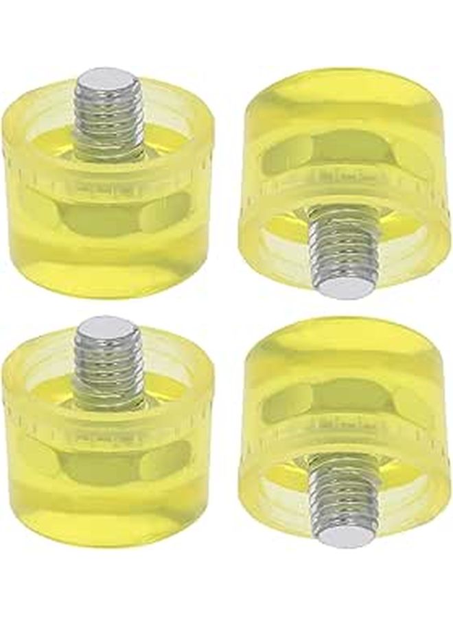 25mm Rubber Mallet Replacement Tips 4pcs Shock Resistant Striking Heads For Woodworking - Image 1