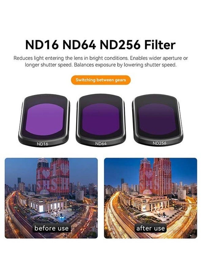 ماركة غير محددة - عدسة مغناطيسية تناسب عدة DJI جيب 3 تركيبات ، 4 حزمة CPL ND16 ND64 ND256 الاستقطاب المحايد الكثافة عالية الدقة عدسة كورنينج - Image 1