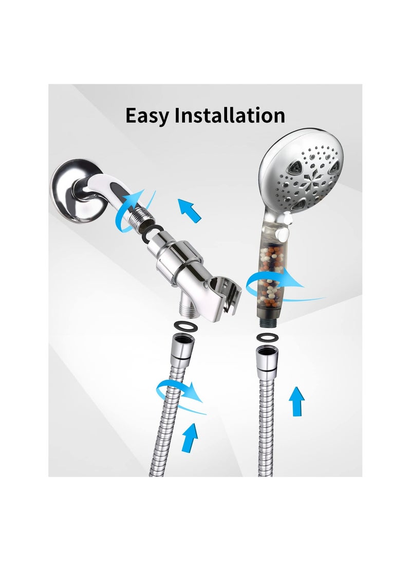 Zikra High Pressure Handheld Showerhead with 9 Spray Modes and Filter, Ideal for Dry Skin & Hair, Pet Cleaning, and Household Use (1 Pack) - Image 4