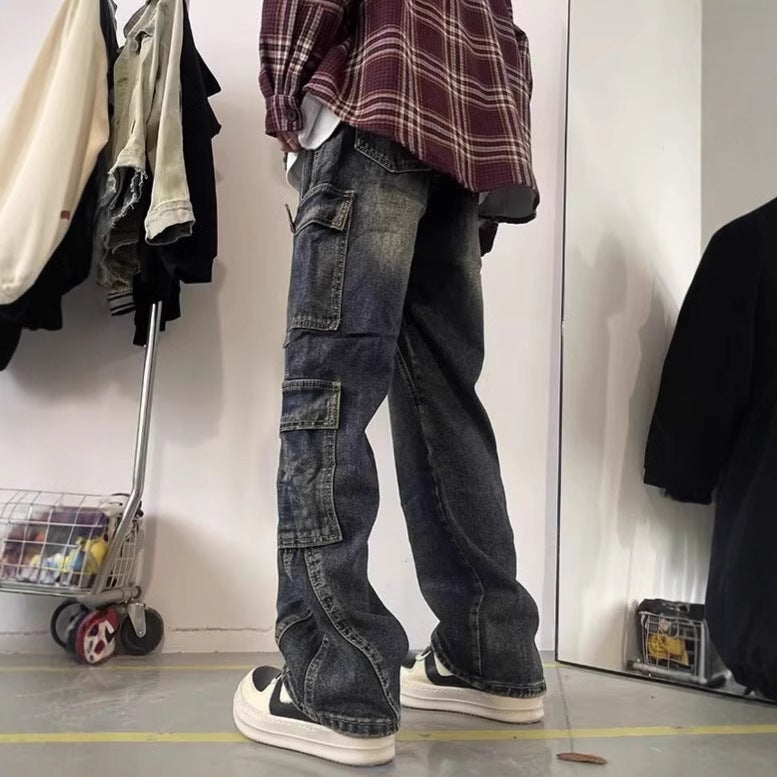 Unisex Classic Denim Jeans Loose Fit Daily Outdoor Wear - Image 5