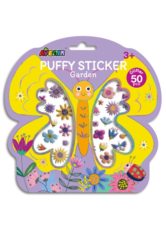 Avenir Puffy Sticker  Garden  Multicolor |  activity for kids | Perfect work of art to keep for room decoration or to give as a gift | ages 3+ - Image 1