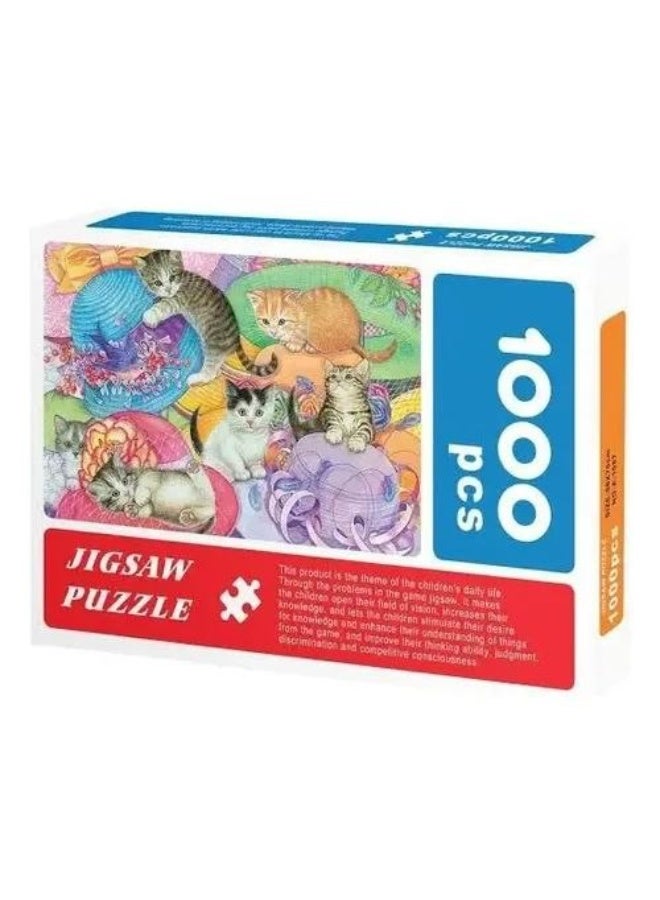 لغز أحجية القطط، 1000 قطعة - Image 1