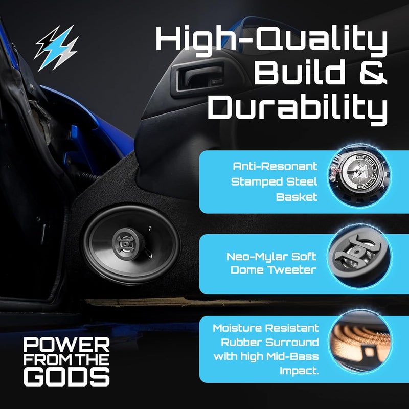 Hifonics ZS5768CX Zeus 5 x 7/6 x 8 Inch 2-Way Car Audio Coaxial Speaker System (Pair) - Image 3