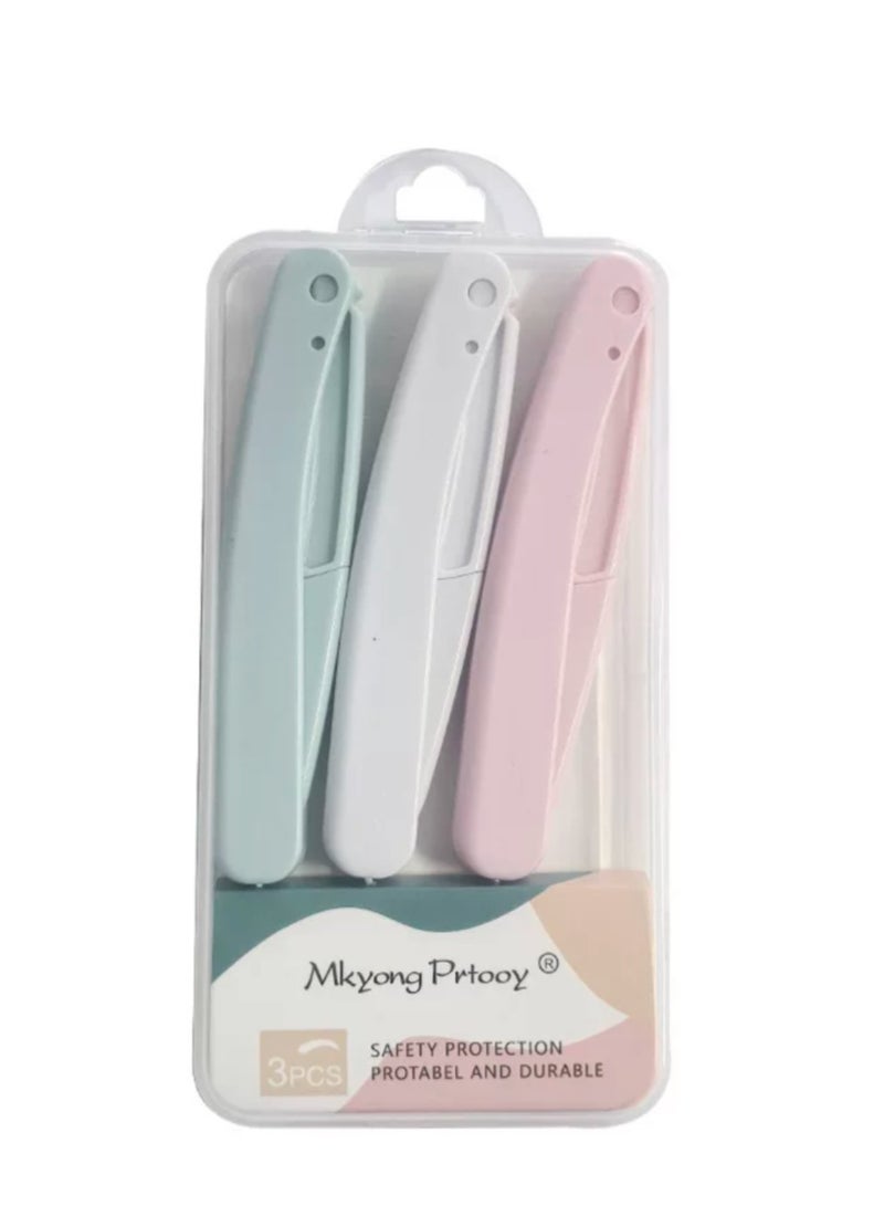 Mkyong Prfooy 3Pcs Eyebrow Razor Ladies Razor For Facial And Body Hair Trimmer Safety - Image 1