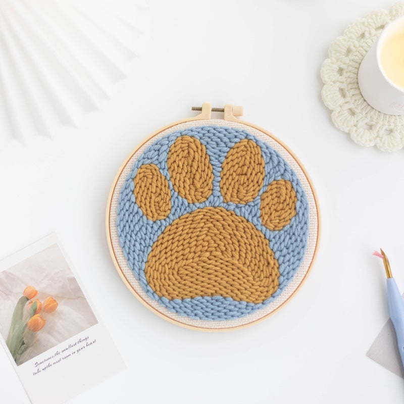 Source Manufacturers Russian Stamp Embroidery Diy Material Bag Hand-Made Novice Gift Zero Basic Wool Embroidery - Image 1