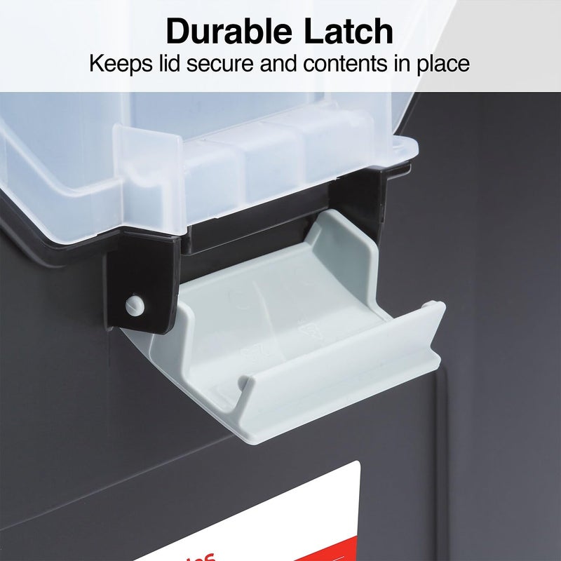 STAPLES File Box - Portable Storage Organizer, Letter Size, Black with Lift-Off Lid & Easy-Grip Handle - Image 5