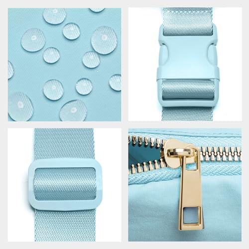 Gitus Gifts for 7 8 9 10 11 Year Old Girls Belt Bag Fanny Pack Crossbody Bags with Initial Letter Patch Birthday Gifts for Daughter Sister Friends Teen girls (Icing Blue-E) - Image 4