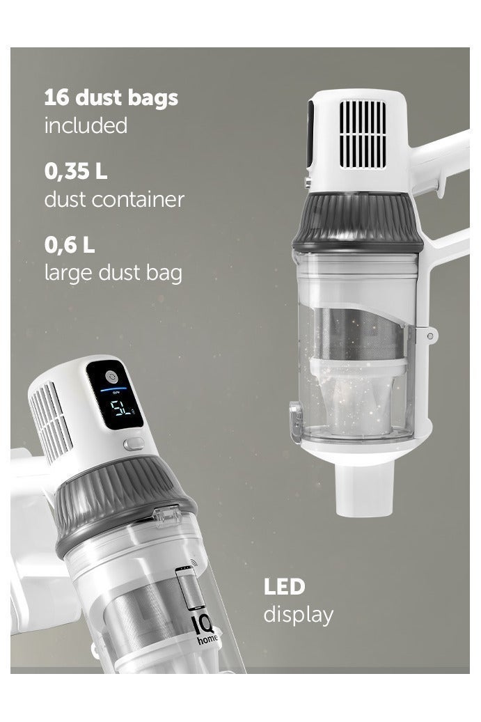 Polaris PVCS 8200 Handstick Duo Pro – 800W Motor, 300AW Suction, 85min Runtime, Wi-Fi IQ Home, Wet Cleaning Mop, Dual Dust System, LED Display - Image 4