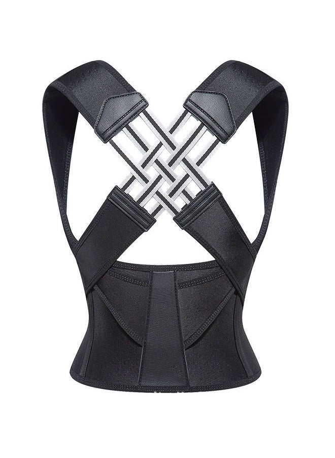 Beauenty - Adult Posture Corrector Back Support Brace1.5 Thickness-Black 1.5 Thickness-Black - Image 1