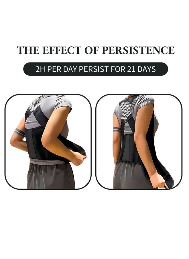 Beauenty - Adult Posture Corrector Back Support Brace1.5 Thickness-Black 1.5 Thickness-Black - Image 1