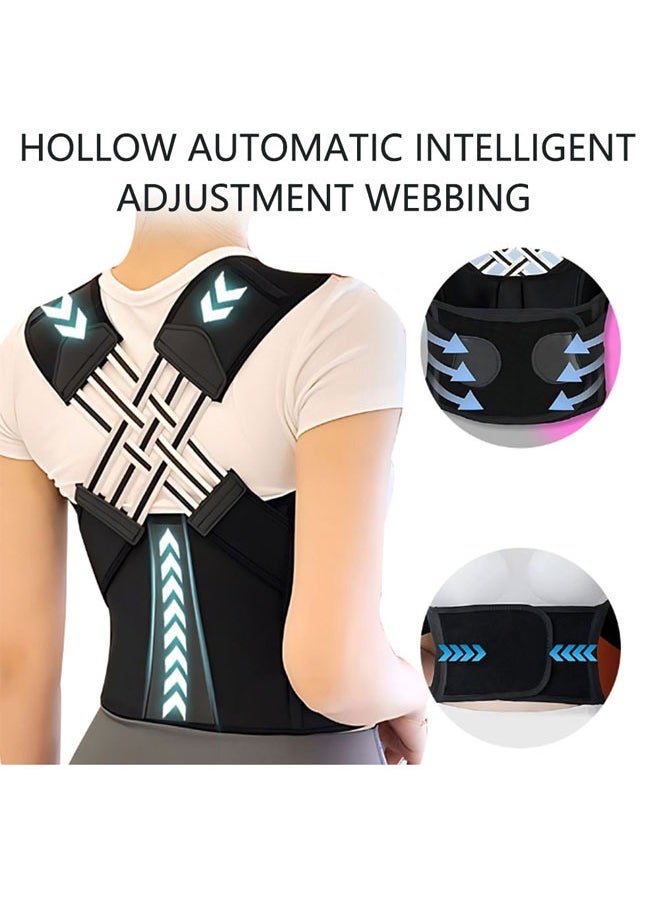 Beauenty - Adult Posture Corrector Back Support Brace1.5 Thickness-Black 1.5 Thickness-Black - Image 1