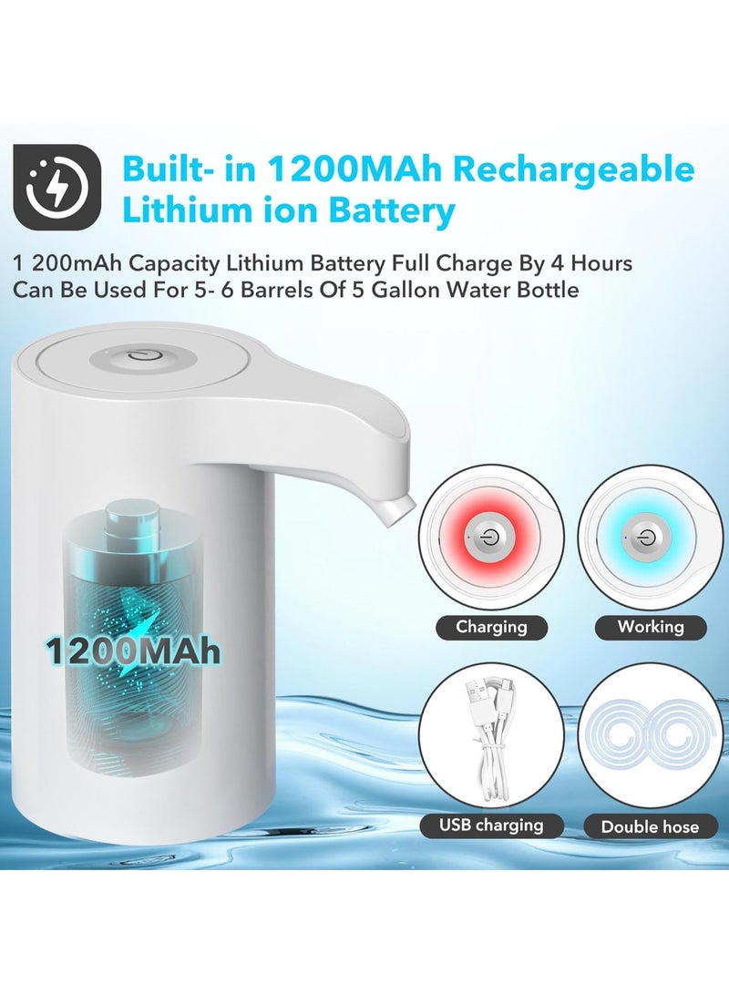 Electric Water Bottle Pump, Water Bottle Dispenser,USB Charging Drinking Water Dispenser, Universal Water Pump for 5 Gallon Water Jugs Bottles, Portable Water Dispenser for Home Camping  - Image 5