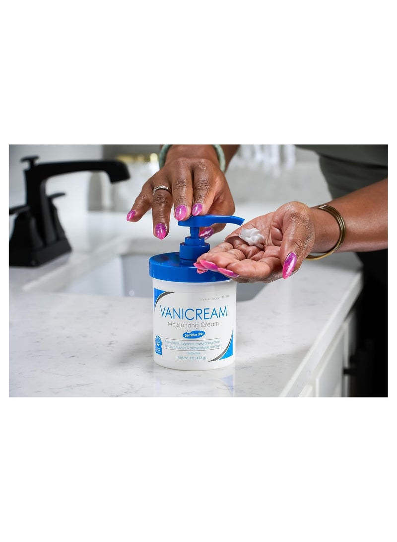 Vanicream Moisturizing Skin Cream with Pump Dispenser - 16 fl oz (1 lb) - Moisturizer Formulated Without Common Irritants for Those with Sensitive Skin - Image 3