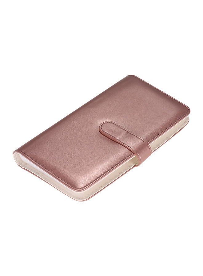 NIBEMINENT 80-Pockets Portable Mini Photo Album Rose Red - Image 1