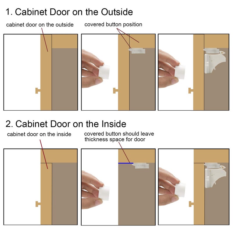 Vmaisi Adhesive Magnetic Cabinet Locks for Babies (8 Locks and 2 Keys) - Image 3