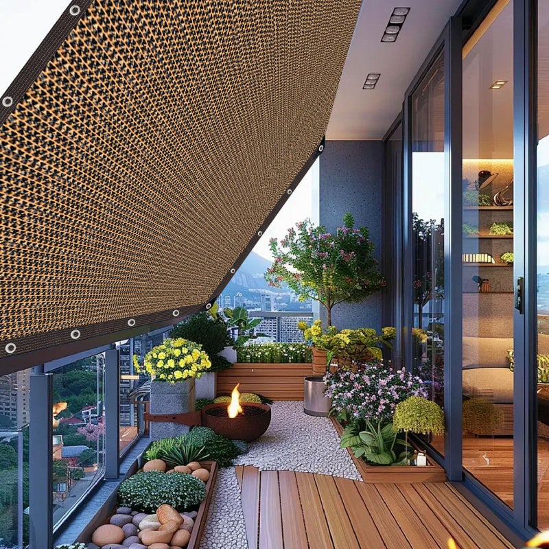 QHAIYYBF 80% Sunblock Shade Cloth Net Resistant - 8x20Ft Garden Shade Mesh for Plant Cover, Greenhouse, Chicken Coop, Kennels, Tomatoes Plants - Image 5
