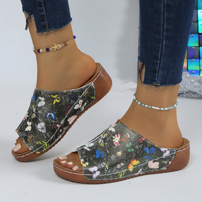 Direct Supply Of Plus Size 43Wish New Fashion Lightweight Slope With Fish Mouth Thick Bottom Slippers - Image 5