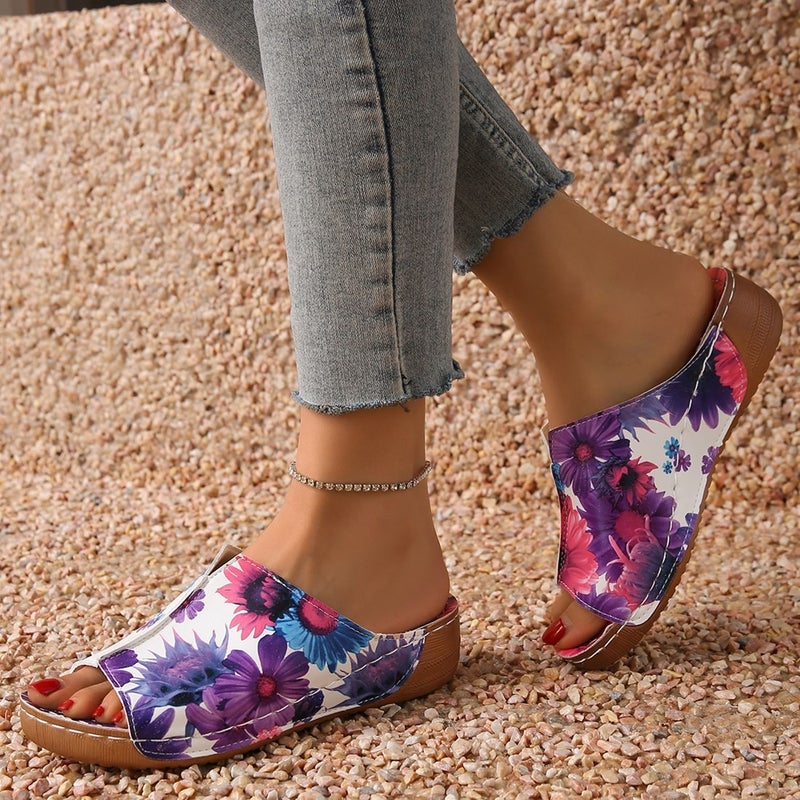 Direct Supply Of Plus Size 43Wish New Fashion Lightweight Slope With Fish Mouth Thick Bottom Slippers - Image 3