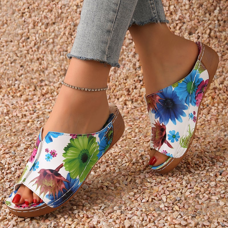 Direct Supply Of Plus Size 43Wish New Fashion Lightweight Slope With Fish Mouth Thick Bottom Slippers - Image 4