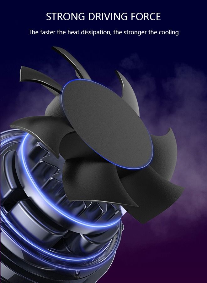 DUNISO Phone Cooler Cellphone Radiator with Dual Semi-Conductor Cooling Chip Mobile Phone Cooling Fans With RGB Light  for Tiktok Live Streaming Outdoor Vlog Mobile Gaming. - Image 5