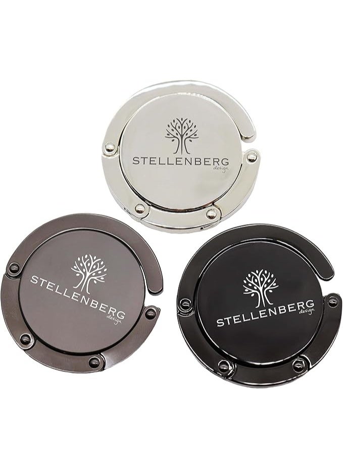 STELLENBERG Handbag Holder Foldable Metal Non Slip Table Hook 5kg Capacity Compact Round Bag Holder Gift for Women - Image 4