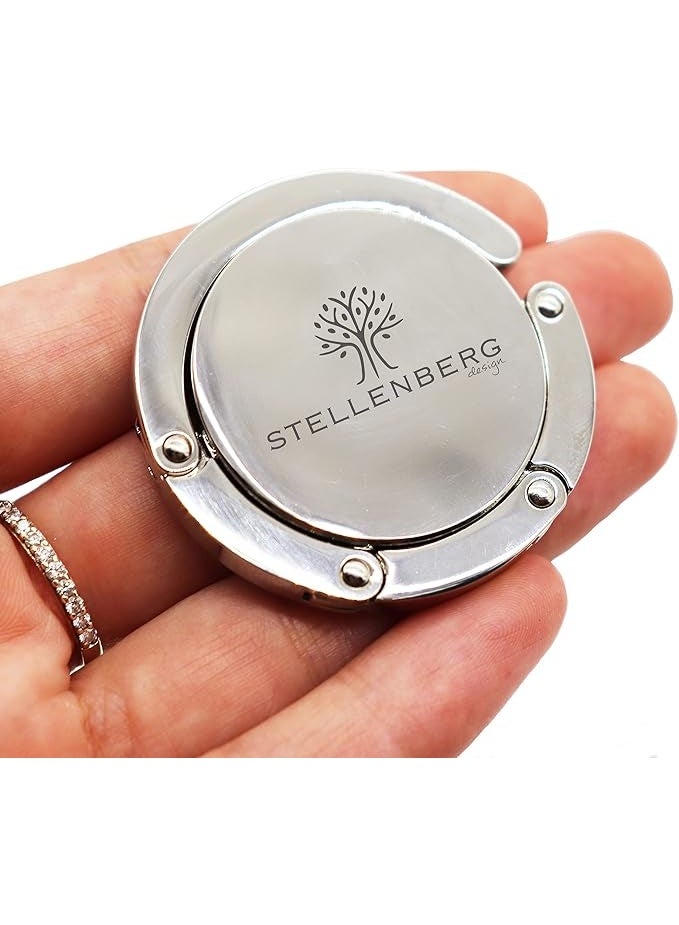 STELLENBERG Handbag Holder Foldable Metal Non Slip Table Hook 5kg Capacity Compact Round Bag Holder Gift for Women - Image 1