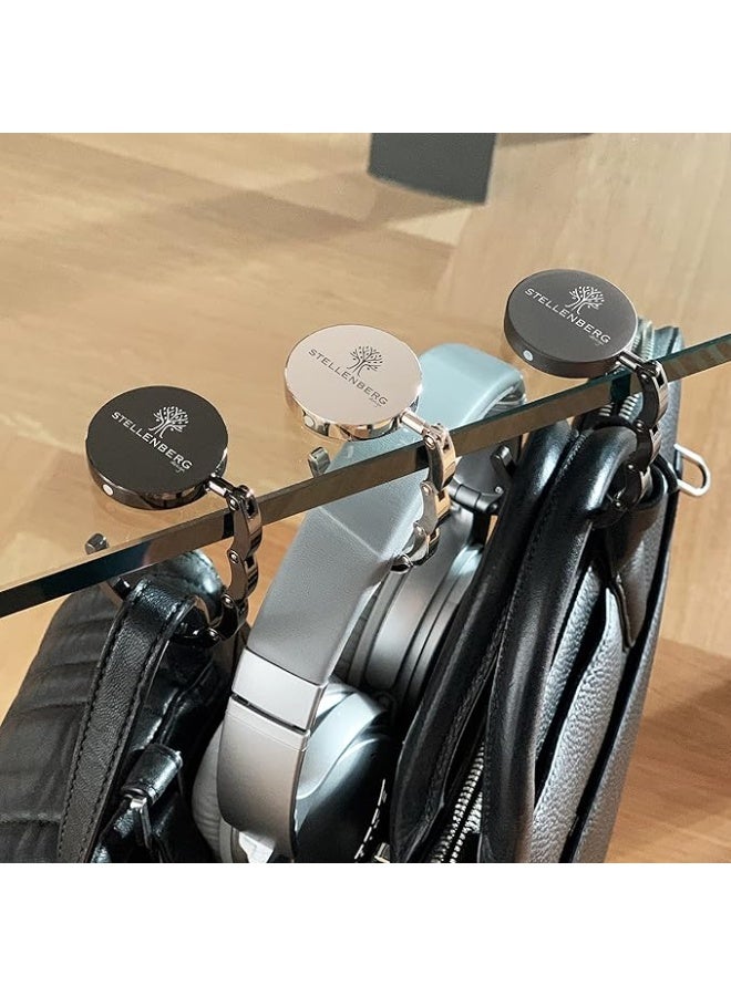 STELLENBERG Handbag Holder Foldable Metal Non Slip Table Hook 5kg Capacity Compact Round Bag Holder Gift for Women - Image 5