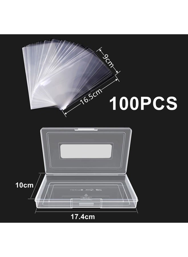 MUDOR Dollar Bill Holder with Storage Case, PP Material 100 Pieces Clear Paper Money Currency Collection Sleeves Protector Bag, Banknotes Protector Slab Holder - Image 2