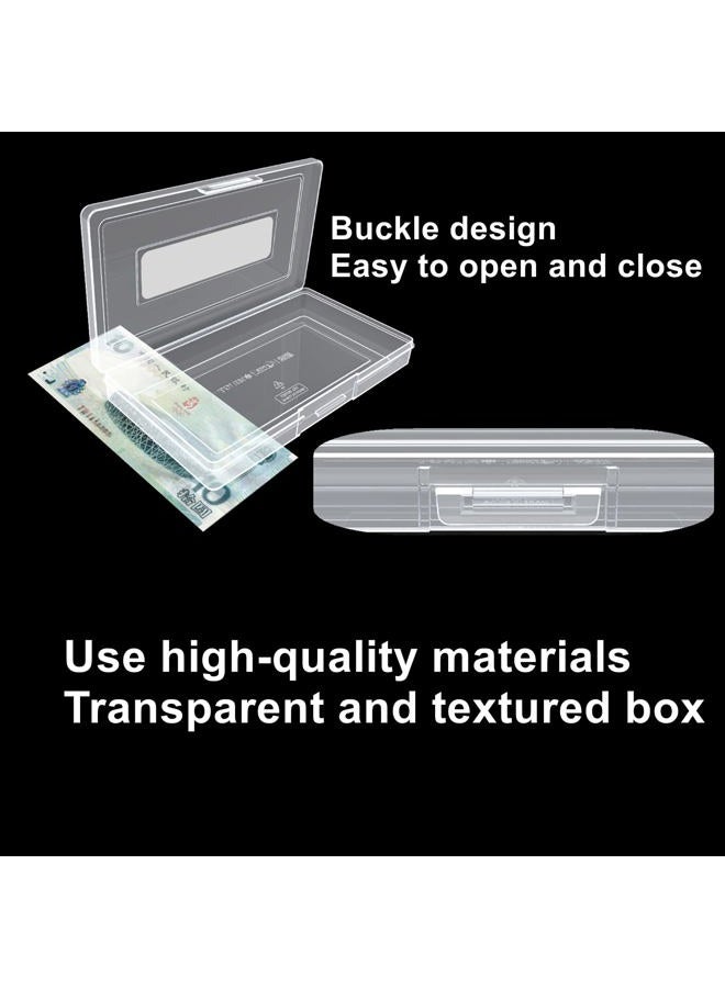 MUDOR Dollar Bill Holder with Storage Case, PP Material 100 Pieces Clear Paper Money Currency Collection Sleeves Protector Bag, Banknotes Protector Slab Holder - Image 4