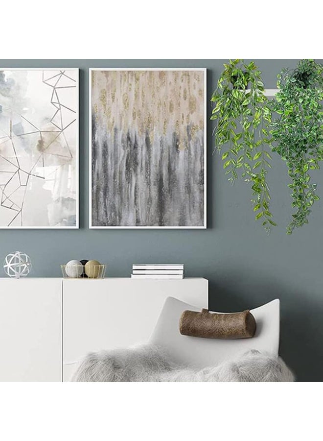 نباتات معلقة مزيفة، نباتات معلقة اصطناعية سهلة العناية، نباتات معلقة صناعية سهلة العناية، نباتات ماندالا معلقة نباتية زائفة ومعلقة نباتية خضراء، مناسبة لرف حائط المنزل، والفناء، والحديقة، والديكور الداخلي والخارجي - Image 3