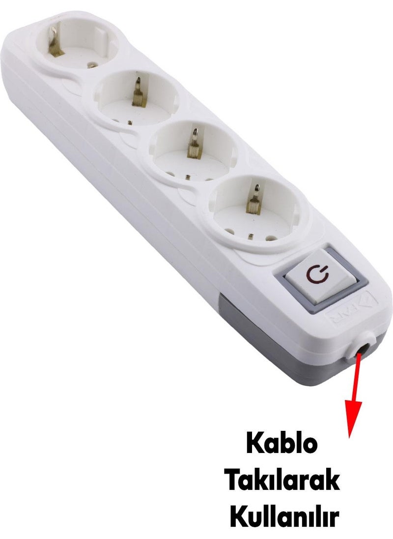 Group Socket Switched Terminal Plug 4 Way Socket Grounded Multiple Group Socket Multiplier Quadruple Wireless