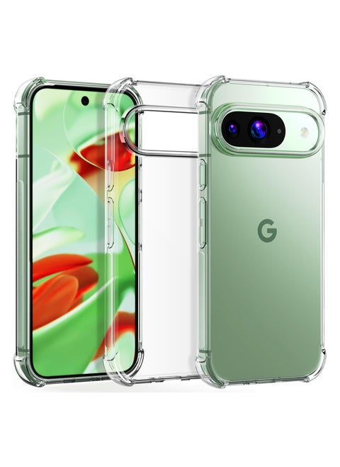 Case for Google Pixel 9 / Pixel 9 Pro Clear TPU Four Corners Protection Cover Transparent Soft funda