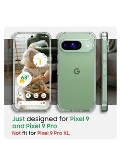 Generic Case for Google Pixel 9 / Pixel 9 Pro Clear TPU Four Corners Protection Cover Transparent Soft funda  - Image 2