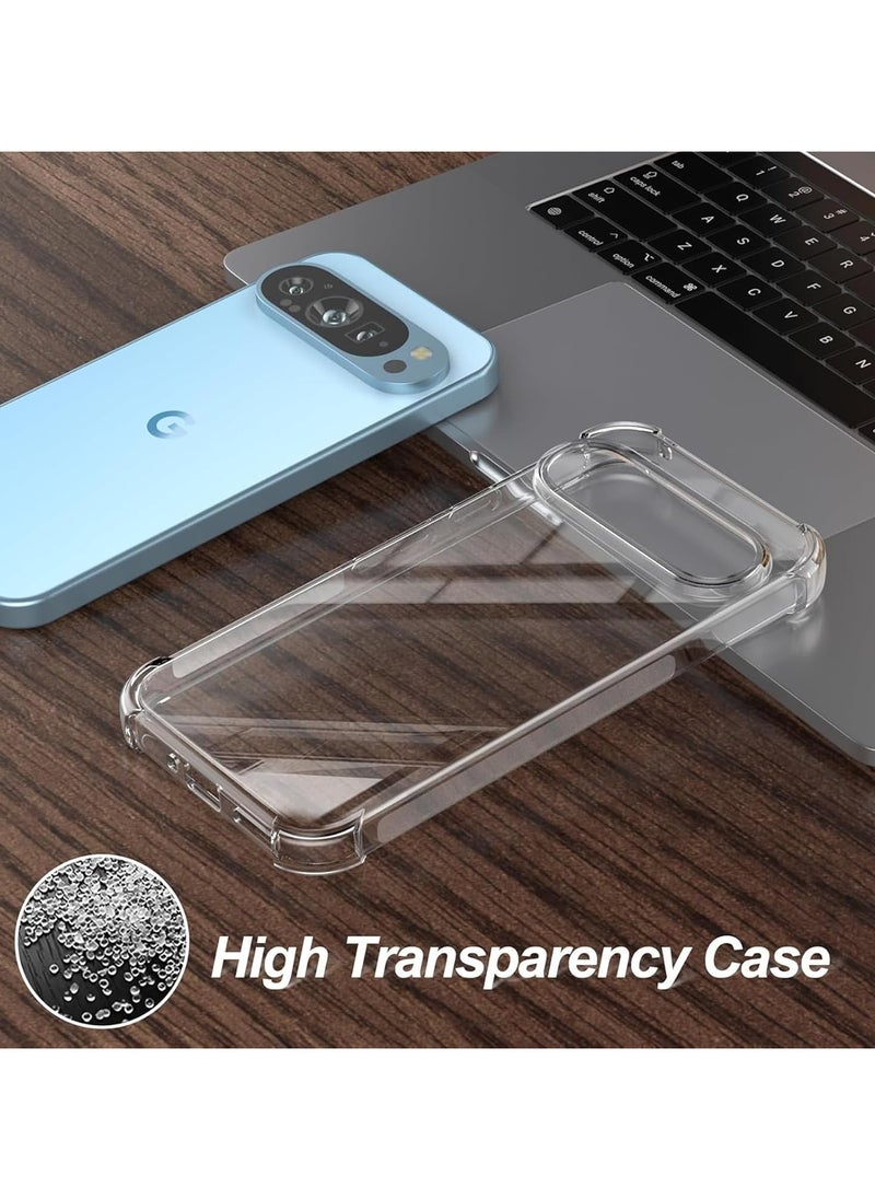 Generic Case for Google Pixel 9 / Pixel 9 Pro Clear TPU Four Corners Protection Cover Transparent Soft funda  - Image 4