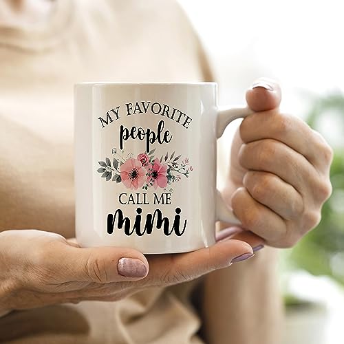 QASHWEY Mimi Coffee Mug Mimis Gifts Grandma Coffee Mugs GrandmaGifts Mimis Coffee Mugs Tea Cup Gifts for Women Grandma My Favorite People Call Me Mimi Coffee Cups Ceramic11oz - Image 3