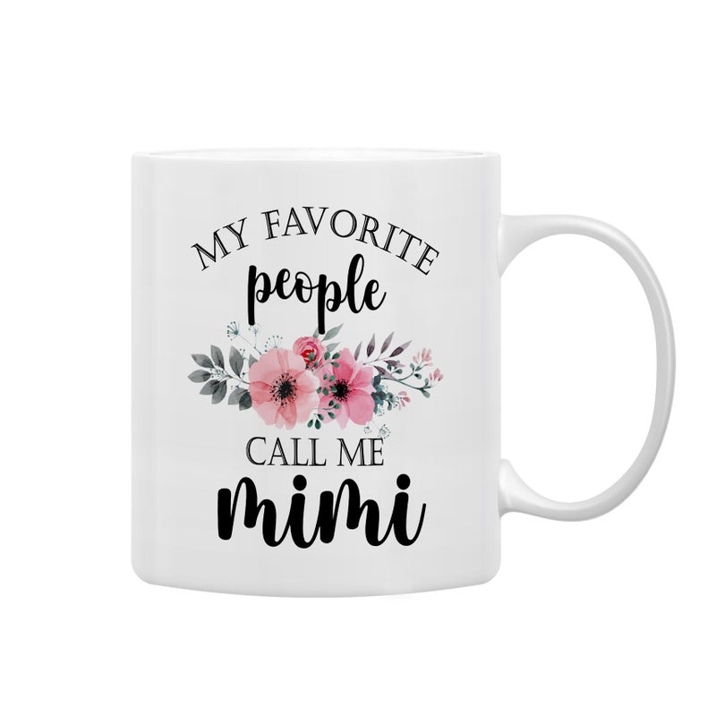 QASHWEY Mimi Coffee Mug Mimis Gifts Grandma Coffee Mugs GrandmaGifts Mimis Coffee Mugs Tea Cup Gifts for Women Grandma My Favorite People Call Me Mimi Coffee Cups Ceramic11oz - Image 2