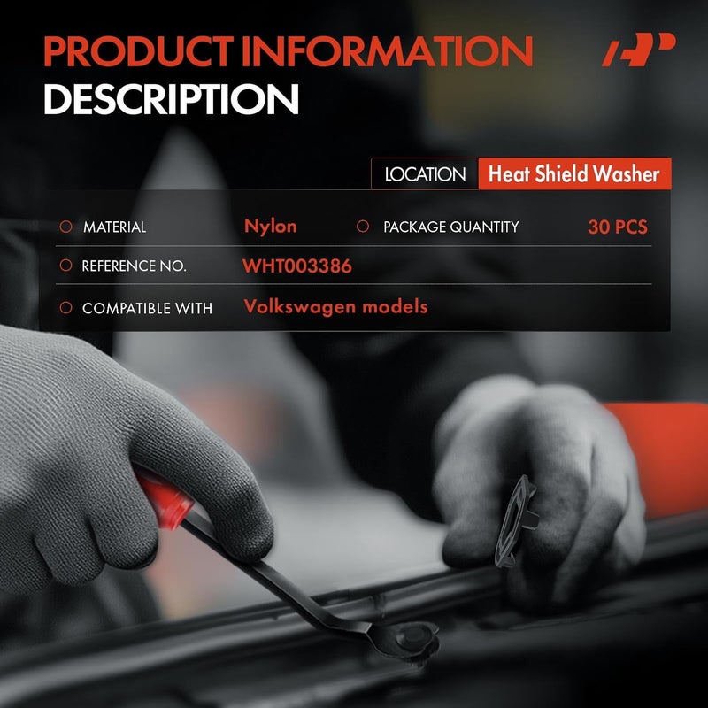 A-Premium 30PCS Nylon Heat Shield Washer Retainer Clips - Image 2