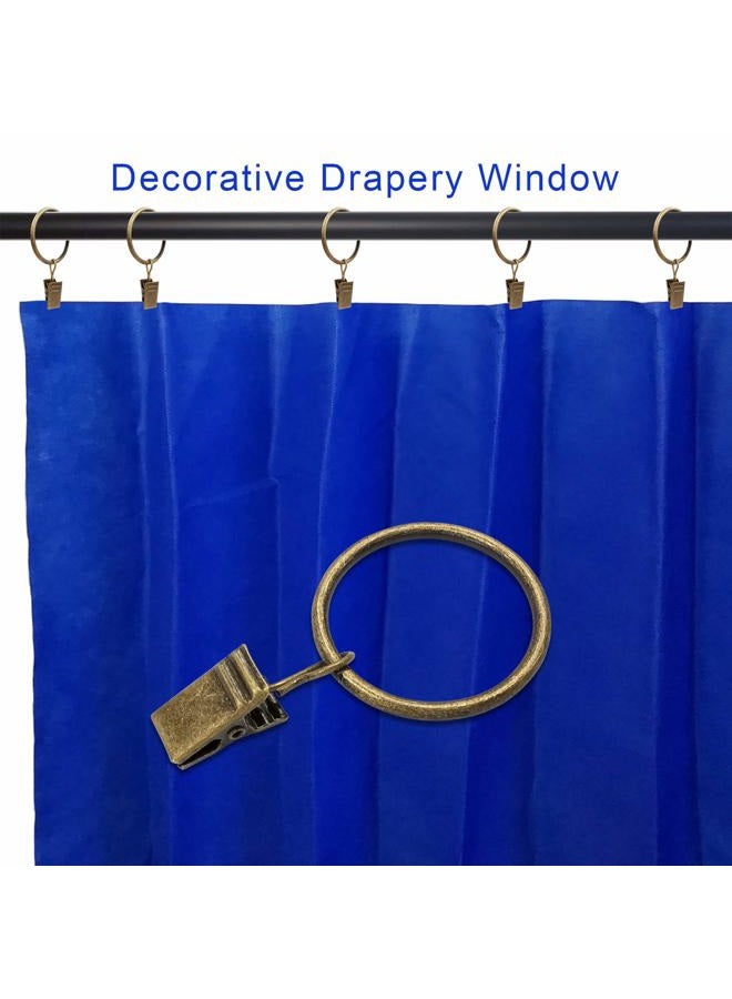 AMZSEVEN 90 Pack Curtain Rings with Clips, Drapery Clips with Rings, Drapes Rings 1.26 in Interior Diameter, Fits up to 1 in Curtain Rod, Bronze - Image 4