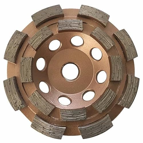EDiamondTools 4" Diamond Grinding Wheels for Concrete or Masonry, 16 Double Row Segments, 30/40 Grit, Medium Bond, 5/8"-11 Arbor - Image 1